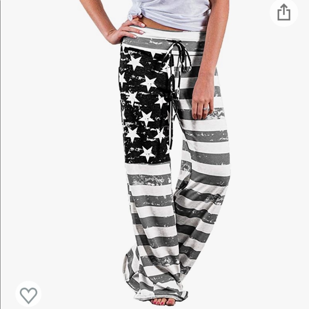 American flag pants brand new never worn size large